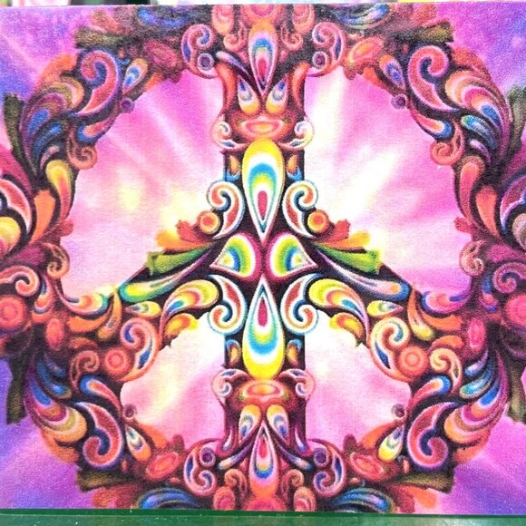 Kitchen Refrigerator Magnet Bundle Handmade Lot of 9 Peace Love Rainbow Flowers - Picture 7 of 11